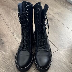 Sam Edelman Black Lace-Up Women's Boots